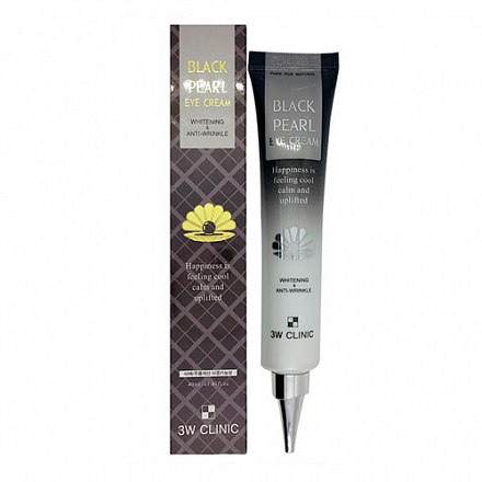 Крем для век (в тубе) с экстрактом черного жемчуга 3W Clinic (3Д Клиник) Black Pearl Eye Cream Whitening, 40 мл, фото