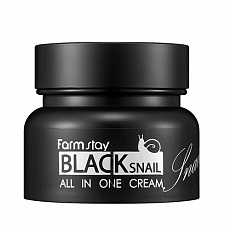 Восстанавливающий крем для лица с муцином черной улитки FarmStay (Фармстей) Black Snail All in One Cream, 100 мл, фото