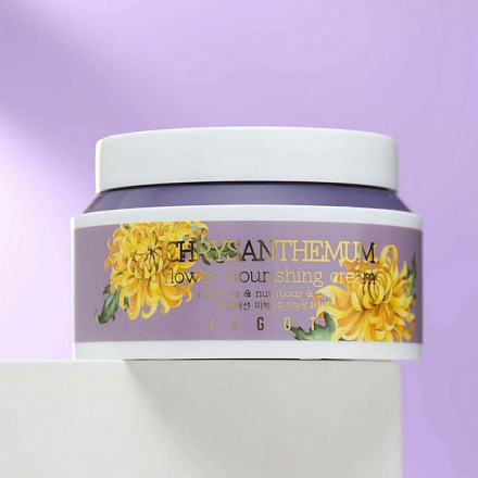 Питательный крем для лица с экстрактом хризантемы Jigott (Джиготт) Chrysanthemum Flower Nourishing Cream, 100 мл, фото