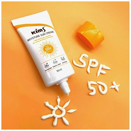 Увлажняющий солнцезащитный крем для лица Kims (Кимс) Moisture Sun Cream SPF 50+ PA++++ Triple Function, 50 мл, фото