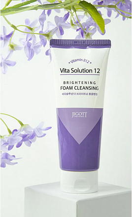 Осветляющая пенка для лица Jigott (Джиготт) Vita Solution 12 Brightening Foam Cleansing, 180 мл, фото