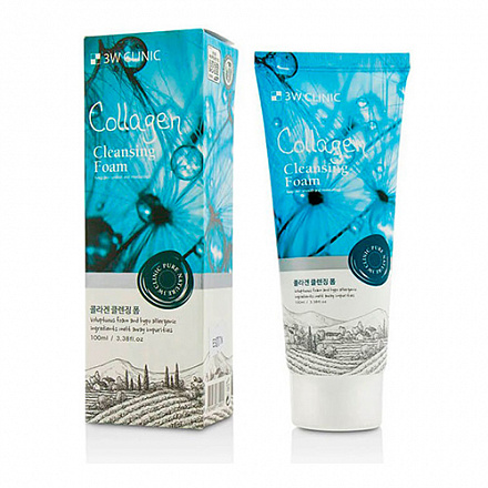 Пенка для умывания с коллагеном 3W Clinic Collagen Cleansing Foam, 100 мл, фото