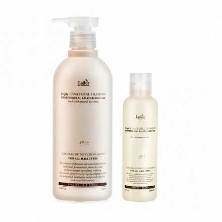 Шампунь для волос натуральный органический Lador Triplex 3 Natural Shampoo, 150 мл, фото