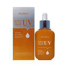 Гиалуроновая сыворотка с солнцезащитным фильтром Deoproce (Деопрос) Hyaluron UV Sun Vital Ampoule SPF50+, 50 мл, фото