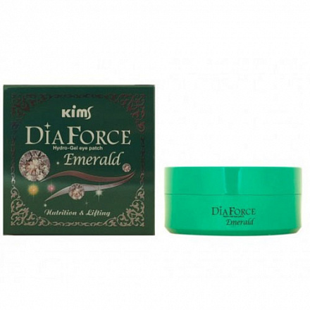 Маска (патчи) вокруг глаз гидрогелевая изумрудная Kims (Кимс) Dia Force Emerald Hydro-Gel Eye Patch (Medium), 60 шт., фото