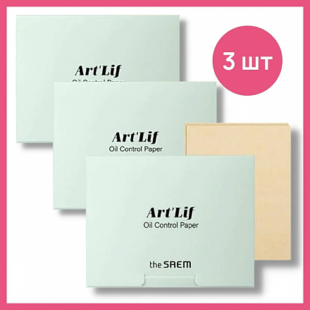 Матирующие салфетки для лица The Saem (Ве Сэм) Art'Lif Oil Control Paper, 1*80 шт., фото