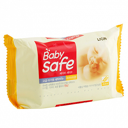 Хозяйственное мыло для стирки детского белья с ароматом акации LION (Лион) Baby safe Acacia, 190 г, фото