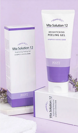 Осветляющий пилинг-гель для лица Jigott (Джиготт) Vita Solution 12 Brightening Peeling Gel, 180 мл, фото