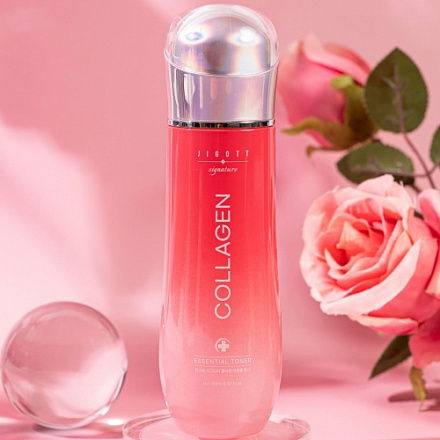 Увлажняющий набор с коллагеном JIGOTT (Джиготт) SIGNATURE COLLAGEN ESSENTIAL SKIN CARE 3SET, 150 мл + 150 мл + 50 мл, фото