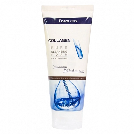 Пенка для умывания с коллагеном FarmStay (Фармстей) Collagen Pure Cleansing Foam, 180 мл, фото