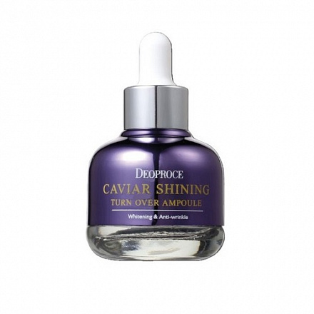 Сыворотка для лица антивозрастная с экстрактом черной икры Deoproce (Деопрос) Caviar Shining Turn Over Ampoule, 30 мл, фото