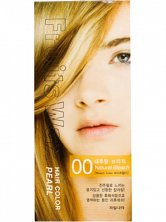 Гель-краска на фруктовой основе для волос Welcos (Вэлкос) Kwailnara Fruits Wax Pearl Hair Color #00, 60 мл, фото
