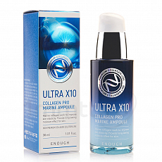 Сыворотка для лица с коллагеном Enough (Инаф) Ultra X10 Collagen Pro Marine Ampoule, 30 мл, фото