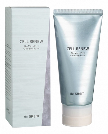 Пенка для умывания с растительными стволовыми клетками The Saem (Ве Сэм) Cell Renew Bio Micro Peel Cleansing Foam, 170 мл, фото