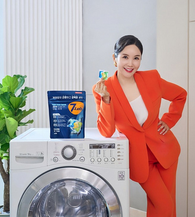LION (Лион) Капсулы для стирки белья 7 Lab Triple Power Capsule Detergent 3 в 1 (моющее средство + кондиционер + пятновыводитель), 32 шт, фото