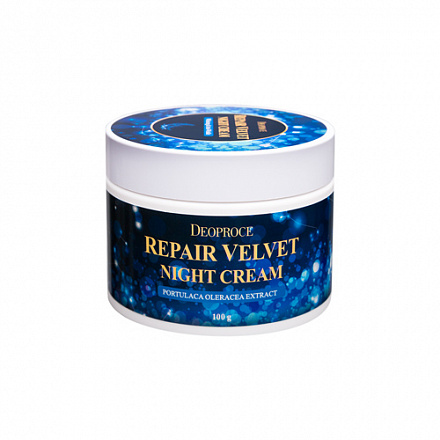 Ночной увлажняющий бархатный крем для лица Deoproce (Деопрос) Moisture Repair Velvet Night Cream, 100 мл, фото