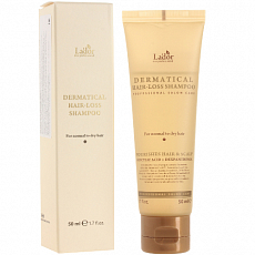 Беcсульфатный шампунь против выпадения волос Lador (Ладор) Dermatical Hair-loss Shampoo, 50 мл, фото