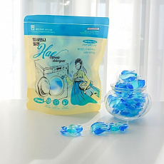 Капсулы для стирки высококонцентрированные "Голубой океан" HAE CAPSULE DETERGENT Blue Ocean Scent, 13 г х 30 шт, фото