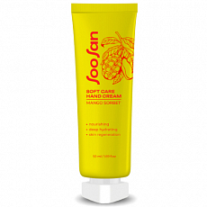 SOOSAN Увлажняющий крем для рук с ароматом манго Soft Care Hand Cream Mango Sorbet, 50 мл, фото