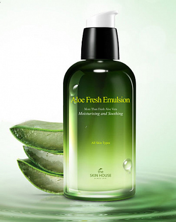 Эмульсия для лица увлажняющая с алоэ The Skin House линейки Aloe Fresh Emulsion, 130 мл, фото