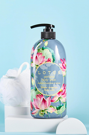 Гель для душа с экстрактом лотоса Jigott (Джиготт) Lotus Perfume Body Wash, 750 мл, фото