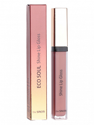 Блеск для губ The Saem (Ве Сэм) Eco Soul Shine Lip Gloss BE01 3,4 гр , фото