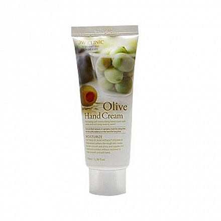 Крем для рук с экстрактом оливы 3W Clinic Olive Hand Cream, 100 мл, фото