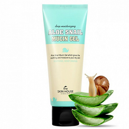Гель для лица с алоэ и улиточным муцином The Skin House Aloe Snail Mucin Gel, 50 мл, фото
