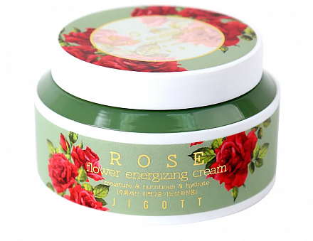 Питательный крем для лица с экстрактом розы Jigott (Джиготт) Rose Flower Energizing Cream,100 мл, фото