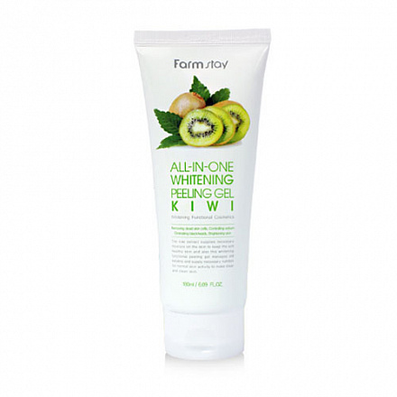 Пилинг-гель для лица с экстрактом киви FarmStay All-in-one Whitening Peeling Gel Kiwi, 180 мл, фото
