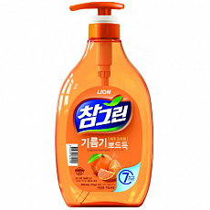 Жидкость для мытья посуды с ароматом мандарина LION (Лион) Chamgreen Cheonhyehyang pump, 1000гр / 965 мл, фото
