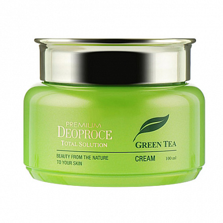 Крем для лица с экстрактом зеленого чая Deoproce (Деопрос) Premium Green Tea Total Solution Cream, 100 мл, фото