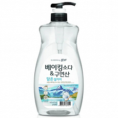 LION Жидкость для мытья посуды Сода и Лимонная кислота CHAMGREEN Baking Soda & Citric Acid Pump, 965 мл, фото