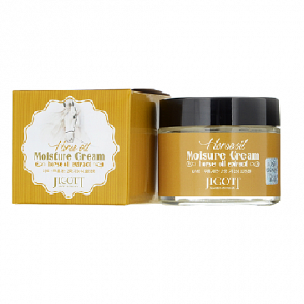 Крем для лица увлажняющий с лошадиным маслом Jigott (Джиготт) Horse Oil Moisture Cream, 70 мл, фото