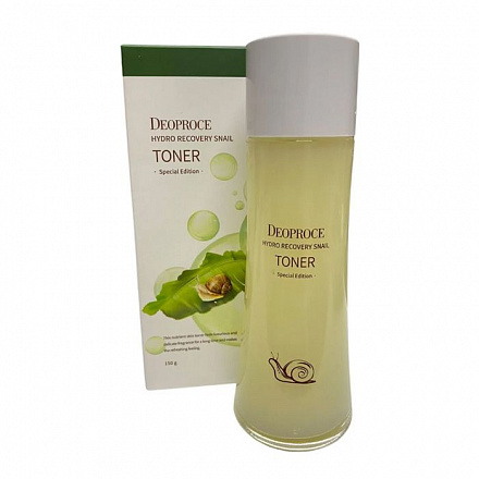 Тонер с экстрактом улиточного муцина Deoproce (Деопрос) Hydro Recovery Snail Toner Special Edition, 150 мл, фото