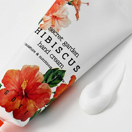 Крем для рук с экстрактом гибискуса (Джиготт) Jigott Secret Garden Hibiscus Hand Cream, 100 мл, фото
