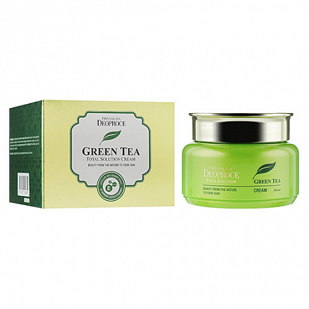 Крем для лица с экстрактом зеленого чая Deoproce (Деопрос) Premium Green Tea Total Solution Cream, 100 мл, фото