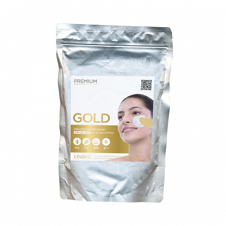 Альгинатная маска с коллоидным золотом Lindsay (Линдсей) Premium Gold Modeling Mask (Zipper), 1000 г, фото