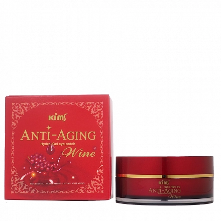 Маска (патчи) вокруг глаз гидрогелевая антивозрастная винная Kims Anti-Aging Wine Hydro-Gel Eye Patch, 60 шт., фото