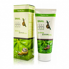 Очищающая пенка с муцином улитки FarmStay (Фармстей) Snail Pure Cleansing Foam, 180 мл, фото