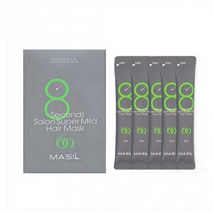 Восстанавливающая маска для ослабленных волос (стики) MASIL 8 Seconds Salon Super Mild Hair Mask, 8мл х 20шт, фото