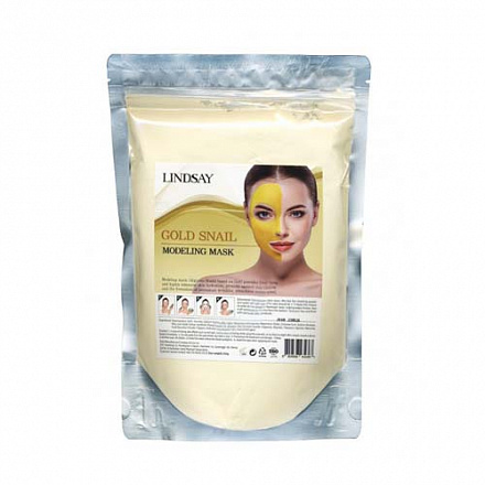Альгинатная маска с муцином золотой улитки Lindsay (Линдсей) Gold Snail Modeling Mask, 240 г, фото