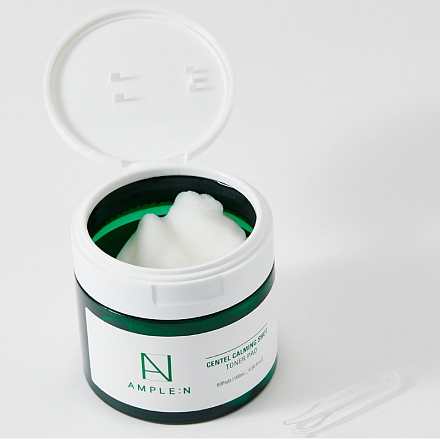 Тонер-пэды для лица с центеллой азиатской Amplen (Амплен) Centel Calming Shot Toner Pad, 60 шт, фото