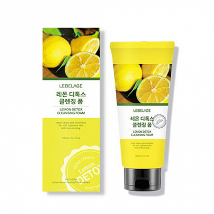 Детокс-пенка для умывания с лимоном Lebelage Cleansing Foam Lemon Detox, 180 мл, фото