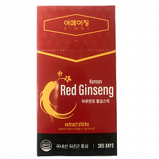 Сироп с экстрактом корейского красного женьшеня SINGI Korean Red Ginseng в стиках (30 шт. по 10 мл), фото