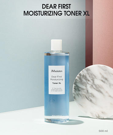 Увлажняющий тонер с 5 видами гиалуроновой кислоты JMSOLUTION DEAR FIRST MOISTURIZING TONER XL, 500 мл, фото