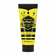 Пенка для глубокого очищения с экстрактом меда FarmStay (Фармстей) Refreshing Honey Deep Cleansing Foam, 180 мл, фото
