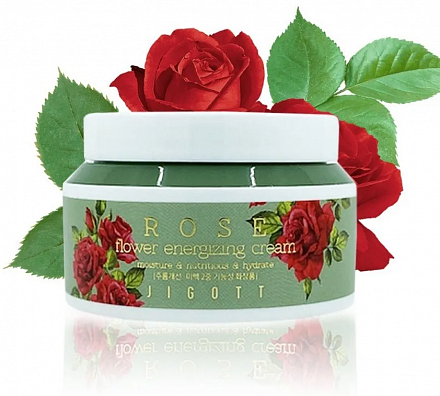 Питательный крем для лица с экстрактом розы Jigott (Джиготт) Rose Flower Energizing Cream,100 мл, фото
