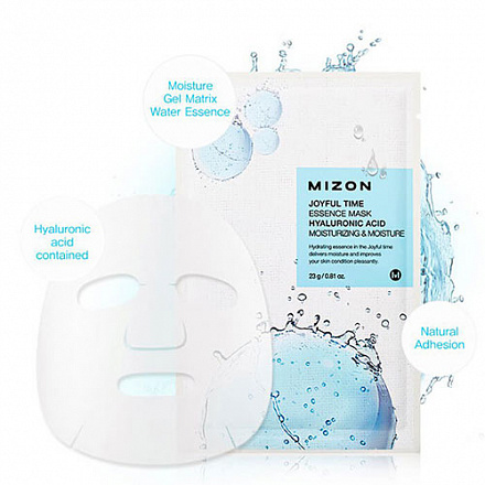 Маска тканевая для лица гиалуроновая Mizon (Мизон) Joyful Time Essence Mask Hyaluronic Acid, 23 гр, фото