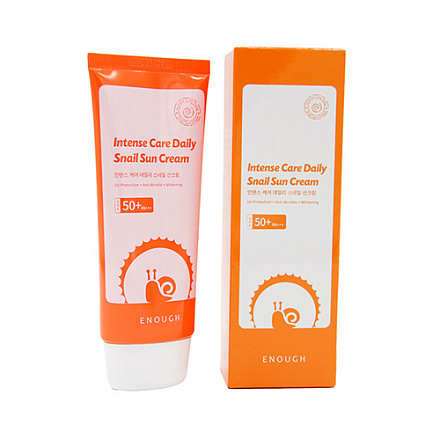 Солнцезащитный крем с муцином улитки Enough (Инаф) Intense Care Daily Snail Sun Cream SPF50+ PA+++, 70 мл, фото